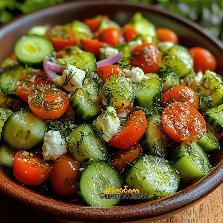 As the warm days of summer approach, there's nothing quite like a refreshing salad to invigorate your palate and nourish your body. Enter the Zesty Lemon Cucumber Feta Salad, a vibrant dish that combines crisp cucumbers, tangy feta cheese, and juicy cherry tomatoes, all brought to life with a zesty lemon dressing. This salad isn't just a feast for the eyes; it's also a delightful blend of flavors and textures that makes it a favorite among health-conscious eaters and culinary enthusiasts alike.