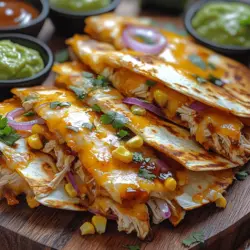 In the world of culinary delights, few dishes can match the satisfying combination of flavors, textures, and aromas found in Smoky BBQ Chicken Quesadillas. This delightful recipe brings together the smoky richness of barbecue chicken, the creaminess of melted cheese, and the freshness of a variety of vegetables, creating an irresistible meal that's as comforting as it is exciting. Whether you're hosting a casual gathering, preparing a weeknight dinner, or simply craving a delicious snack, these quesadillas are sure to please.