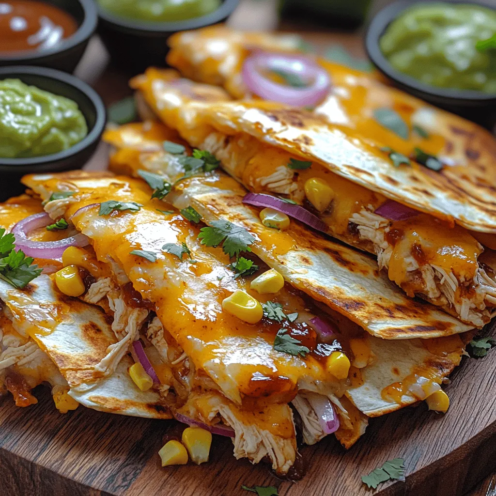 In the world of culinary delights, few dishes can match the satisfying combination of flavors, textures, and aromas found in Smoky BBQ Chicken Quesadillas. This delightful recipe brings together the smoky richness of barbecue chicken, the creaminess of melted cheese, and the freshness of a variety of vegetables, creating an irresistible meal that's as comforting as it is exciting. Whether you're hosting a casual gathering, preparing a weeknight dinner, or simply craving a delicious snack, these quesadillas are sure to please.