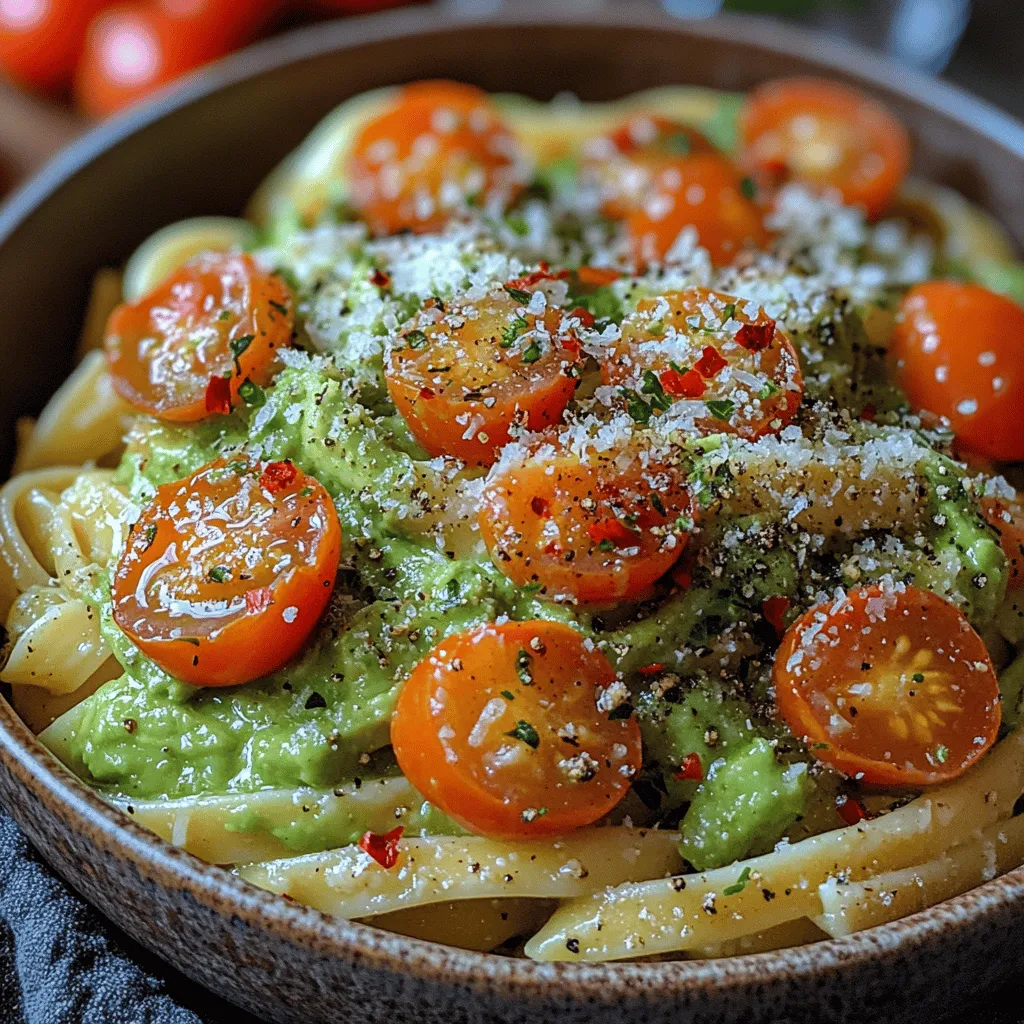 Creamy Tomato Avocado Pasta is a delightful dish that combines the richness of avocados with the vibrant flavors of cherry tomatoes, creating a meal that is not only delicious but also incredibly satisfying. This recipe has gained popularity among food lovers for its unique blend of creamy textures and zesty tastes, making it a perfect choice for a quick weeknight dinner or a leisurely weekend meal. The dish stands out for its health benefits, as both avocados and tomatoes are packed with nutrients, offering a wholesome dining experience that doesn’t compromise on flavor.