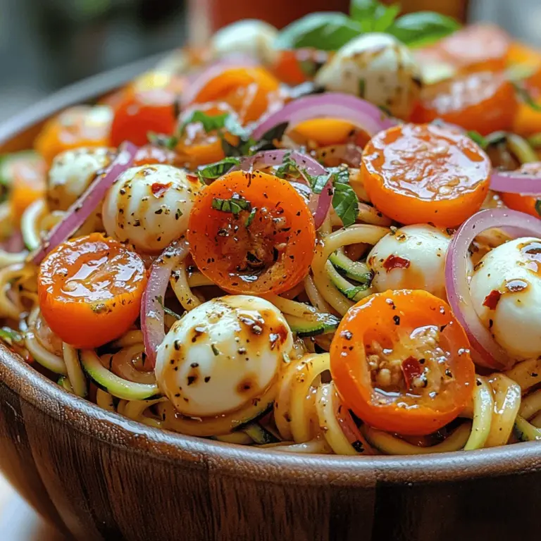 Zoodles are created by spiralizing zucchini, transforming the vegetable into long, noodle-like strands that mimic the texture of traditional pasta. This innovative approach to cooking not only elevates the aesthetic appeal of dishes but also significantly boosts their nutritional profile. Zucchini is an incredibly versatile vegetable, low in calories yet rich in vitamins and minerals, making it an ideal base for countless recipes.