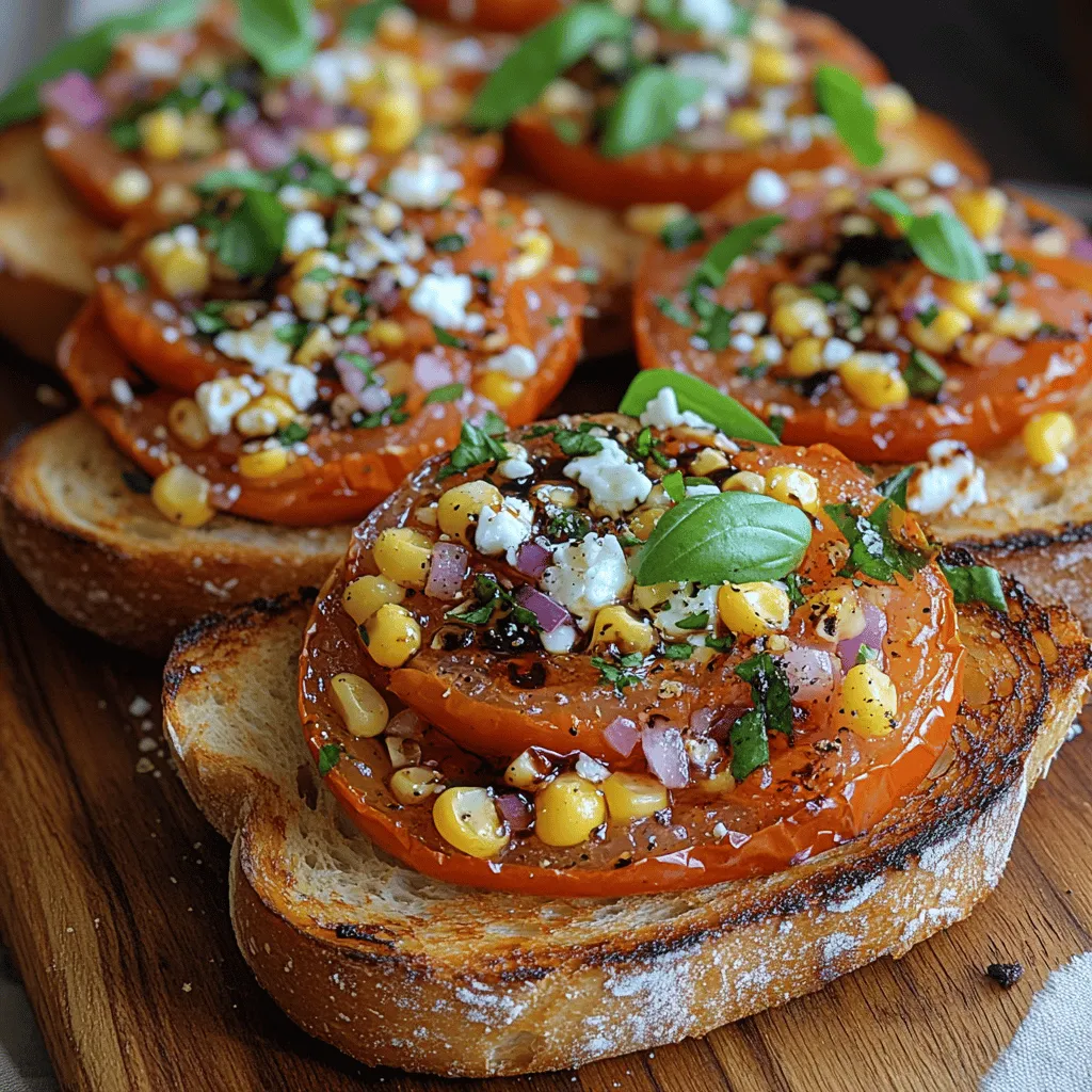 Fire-roasted tomato corn toasties are a delightful marriage of flavors, combining the sweet, smoky essence of fire-roasted tomatoes with the crisp freshness of sweet corn. As an appetizer or snack, these toasties are not only visually appealing but also bursting with taste, making them a perfect addition to any gathering or casual meal. The vibrant colors and rich flavors will entice your guests and elevate your culinary repertoire.