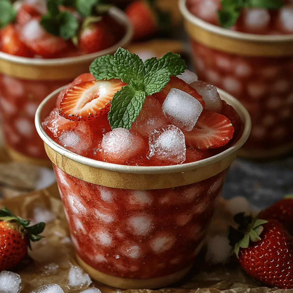 To create the perfect Sparkling Strawberry Slush Cups, it’s essential to understand the components that come together to form this delicious beverage. Let’s dive into the key ingredients that make this recipe shine.