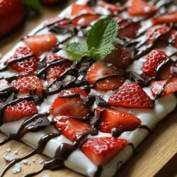 In the realm of delightful desserts, few treats can rival the combination of chocolate and strawberries, especially when they come together in a healthy, guilt-free format like our Chocolate Strawberry Greek Yogurt Bark. This innovative recipe not only satisfies your sweet tooth but also provides a nourishing snack option that you can enjoy without the worry of excess calories or sugar. With its creamy Greek yogurt base, fresh strawberries, and rich dark chocolate, this bark is a perfect blend of flavors and textures that can elevate any occasion, whether it’s a mid-afternoon snack, a party treat, or a simple dessert after dinner.