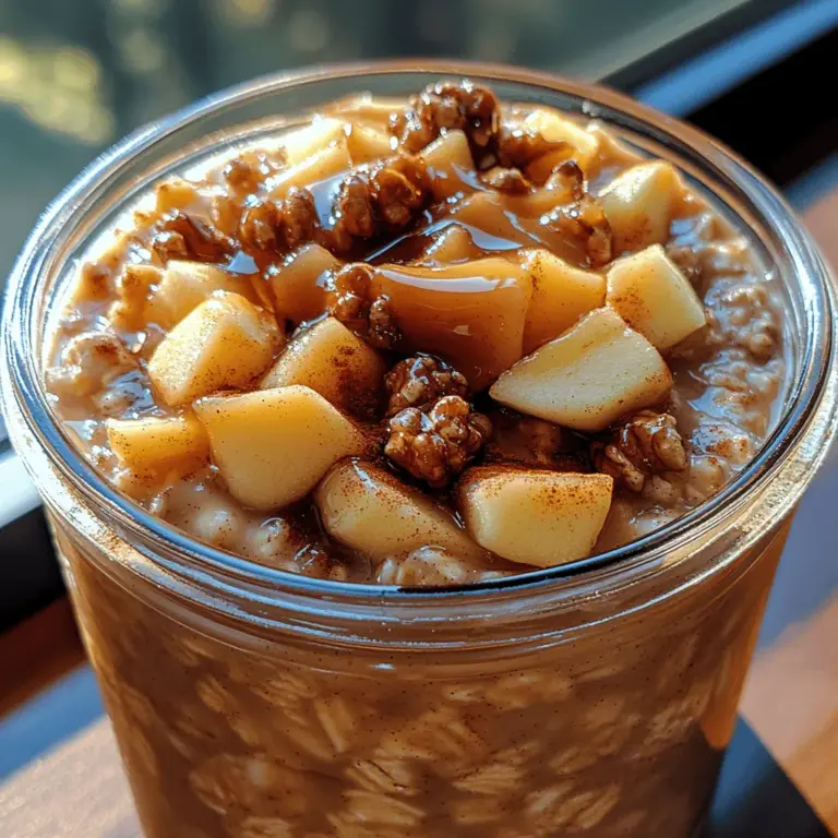 The breakfast table is often a canvas for the start of a great day, and what better way to paint that canvas than with a delightful dish of Apple Pie Overnight Oats? This recipe captures the comforting essence of a classic apple pie while transforming it into a nutritious and convenient breakfast option. With its blend of wholesome ingredients—sweet apples, creamy yogurt, and aromatic spices—Apple Pie Overnight Oats are not just delicious but also an excellent way to fuel your morning.