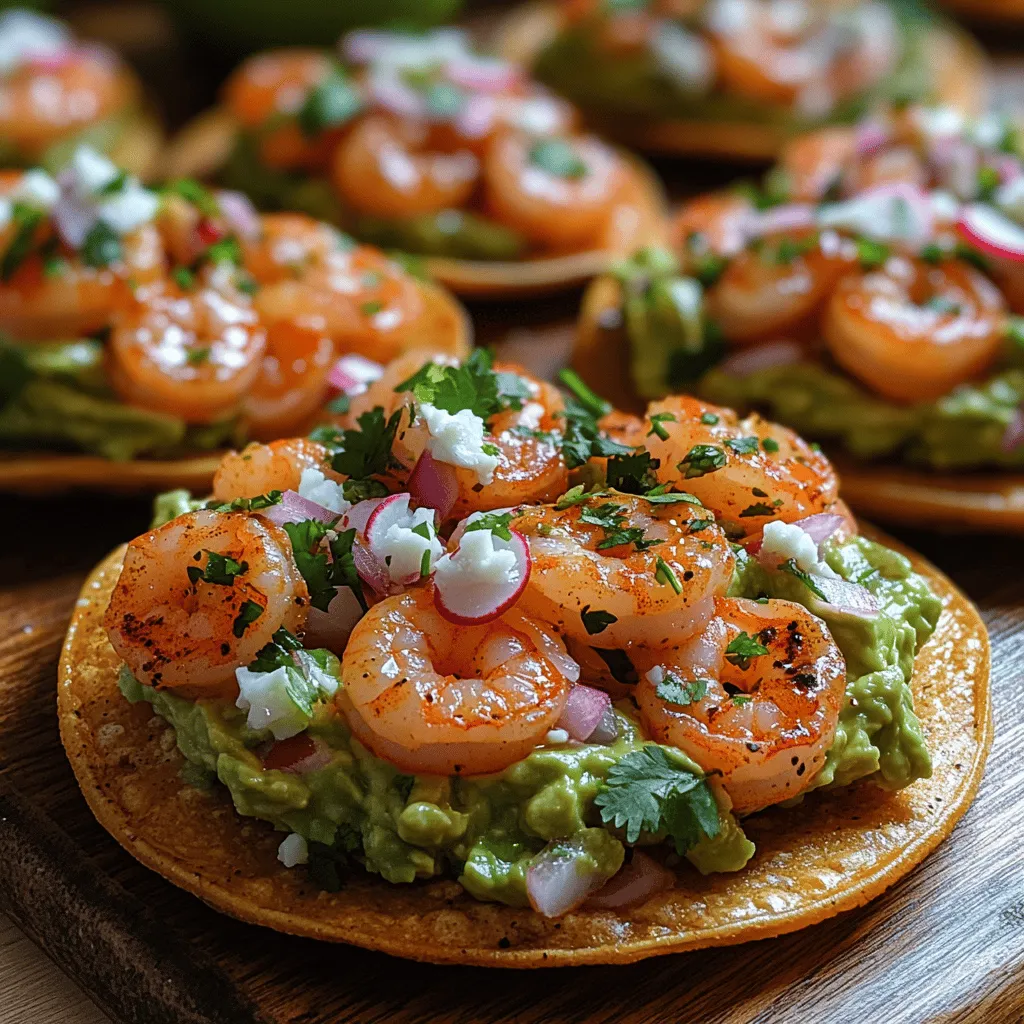 Discover the perfect blend of flavors and textures with our Shrimp Guacamole Tostadas recipe. This dish combines succulent shrimp with creamy, zesty guacamole, all served on crispy tostada shells. Ideal for a light lunch, a festive gathering, or as a delightful appetizer, these tostadas are not only easy to prepare but also a hit with friends and family. Dive into this article to explore the ingredients, step-by-step instructions, and tips for making these mouthwatering tostadas that will surely impress your palate.
