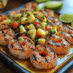Welcome to the vibrant world of Tropical Delight: Grilled Shrimp with Pineapple Salsa! This dish transports you straight to sun-soaked beaches with its bold flavors and tropical flair. Imagine succulent, juicy shrimp lightly charred on the grill, paired with a refreshing pineapple salsa that bursts with sweetness and tang. This recipe is not just a feast for the taste buds but also a visual delight, as the colorful ingredients come together to create a striking presentation.