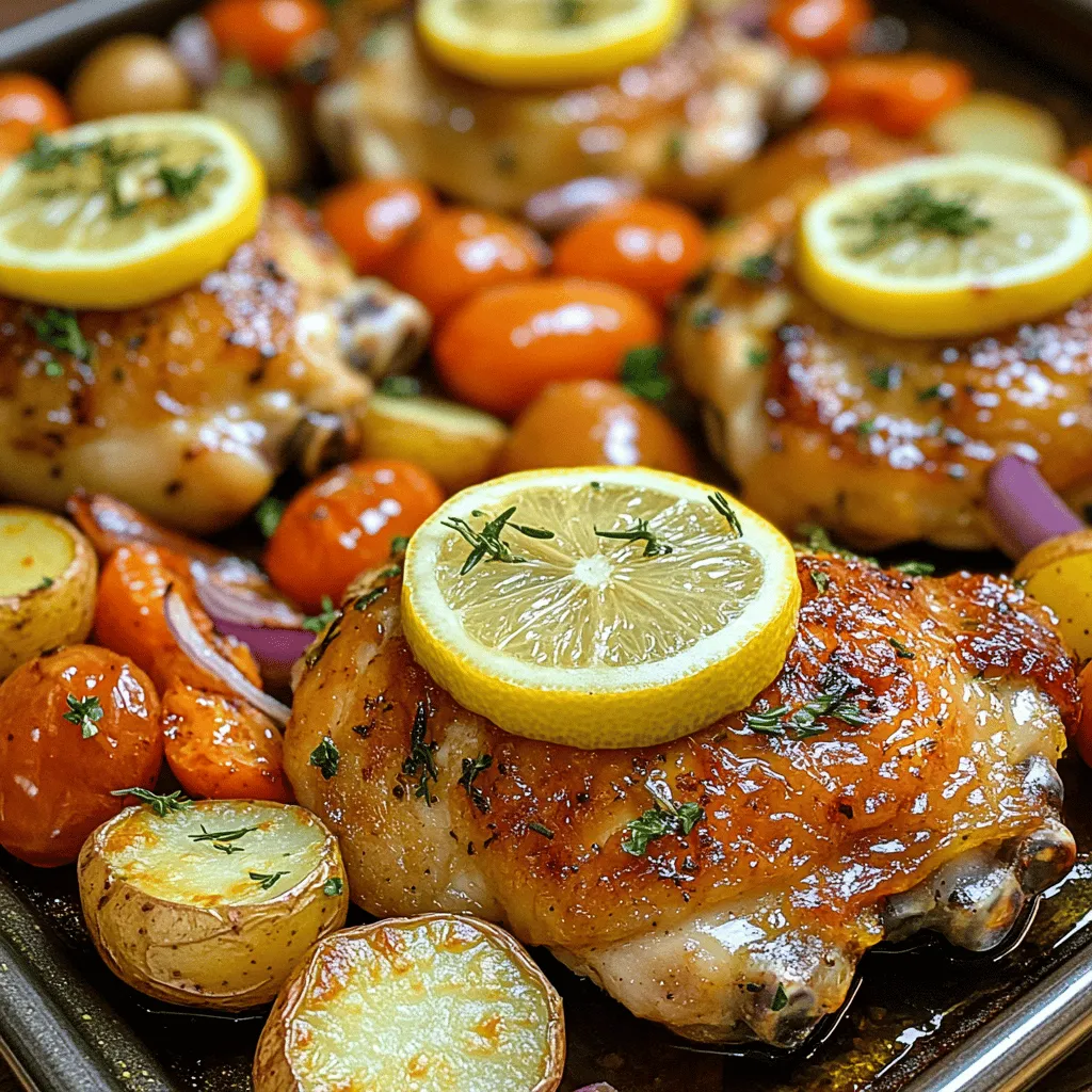 Sheet pan meals have soared in popularity for good reason. They embody the perfect trifecta of convenience, flavor, and health. With minimal prep and cleanup, they allow you to whip up a wholesome dinner while saving precious time. One of the best aspects of sheet pan cooking is that everything cooks together, allowing flavors to meld beautifully. The Zesty Lemon Herb Sheet Pan Chicken uses this technique to marry the juicy chicken thighs with the earthy sweetness of roasted vegetables, creating an inviting and hearty meal.