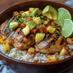 In the realm of culinary delights, few dishes evoke the sun-soaked, vibrant essence of the tropics quite like the Tropical Chicken Rice Bowl. This enticing meal unites a medley of fresh ingredients, infusing your kitchen with the lush flavors of tropical regions. Featuring succulent chicken thighs, creamy coconut-infused jasmine rice, and an array of colorful vegetables, this rice bowl is not only a feast for the taste buds but also a visual delight that brightens any dining experience.