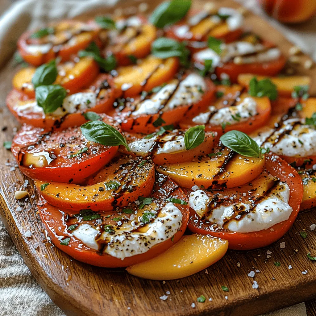 The Tomato Peach Burrata Salad is a vibrant and refreshing dish that perfectly captures the essence of summer. This salad combines juicy heirloom tomatoes, sweet ripe peaches, and creamy burrata cheese, resulting in a delightful medley of flavors and textures. As the days get warmer and the sun shines brighter, this salad becomes an irresistible choice for picnics, barbecues, or simply a light meal on a hot day.