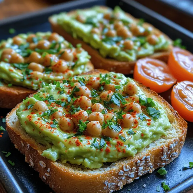 In recent years, avocado toast has surged in popularity among health-conscious eaters and food enthusiasts alike. This vibrant dish has transcended its humble beginnings to become a staple in cafés and brunch menus around the globe. With its creamy texture and rich flavor, avocado toast has captivated taste buds while also providing a canvas for endless culinary creativity. Enter the Chickpea Avocado Toast Delight—a nutritious and flavorful twist that takes this beloved dish to a new level.
