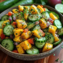 As the sun shines brighter and temperatures rise, the appeal of fresh salads becomes irresistible. Summer is the perfect season to embrace vibrant flavors and refreshing textures, making it an ideal time for salads that not only satisfy our taste buds but also keep us hydrated and energized. Among the myriad of salad options, one standout recipe is the Refreshing Cucumber Mango Tango. This vibrant blend of ingredients offers a delightful combination of sweetness, crunch, and zest, making it a perfect dish for summer picnics, barbecues, or even a light lunch on a hot day.