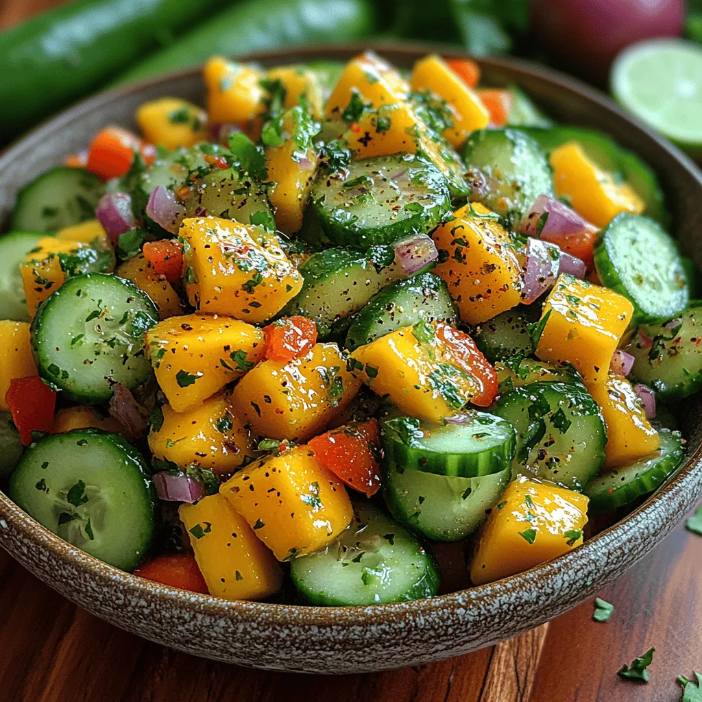 As the sun shines brighter and temperatures rise, the appeal of fresh salads becomes irresistible. Summer is the perfect season to embrace vibrant flavors and refreshing textures, making it an ideal time for salads that not only satisfy our taste buds but also keep us hydrated and energized. Among the myriad of salad options, one standout recipe is the Refreshing Cucumber Mango Tango. This vibrant blend of ingredients offers a delightful combination of sweetness, crunch, and zest, making it a perfect dish for summer picnics, barbecues, or even a light lunch on a hot day.
