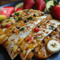 If you're on the lookout for a delightful snack that perfectly balances health and indulgence, the Peanut Butter Paradise Quesadilla is your answer. This uniquely crafted recipe combines the creamy richness of peanut butter, the natural sweetness of bananas, and the comforting warmth of a toasted tortilla, resulting in a snack that is both satisfying and nutritious. Whether you're in need of a quick breakfast, a post-workout treat, or a dessert that won't derail your health goals, this quesadilla has you covered.