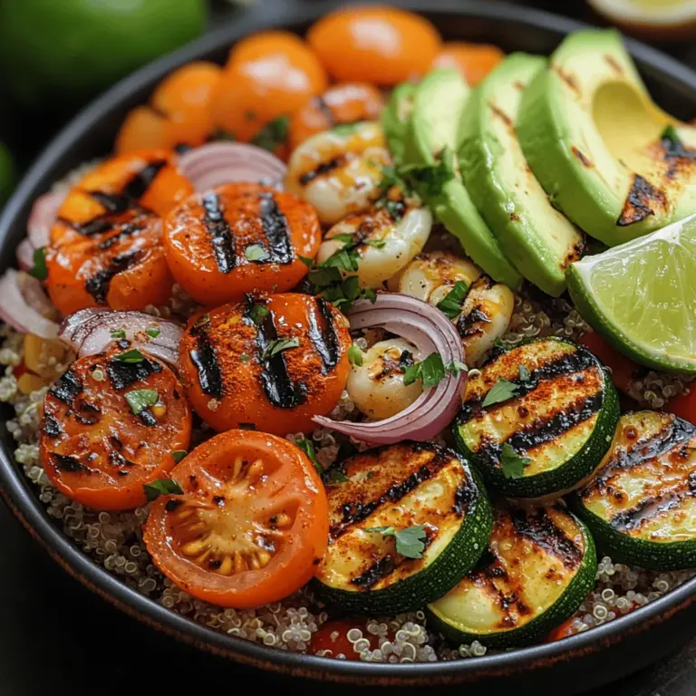 In today's fast-paced world, maintaining a nutritious diet can be a challenge, yet it is crucial for overall health and well-being. Grilled Veggie Quinoa Bowls are an exceptional solution, offering a delightful blend of flavors and textures that cater to health-conscious individuals and food enthusiasts alike. This simple yet satisfying recipe combines the wholesome goodness of quinoa with the vibrant freshness of grilled vegetables. With their colorful presentation and delicious taste, these bowls serve as a perfect weeknight meal or a satisfying lunch option.