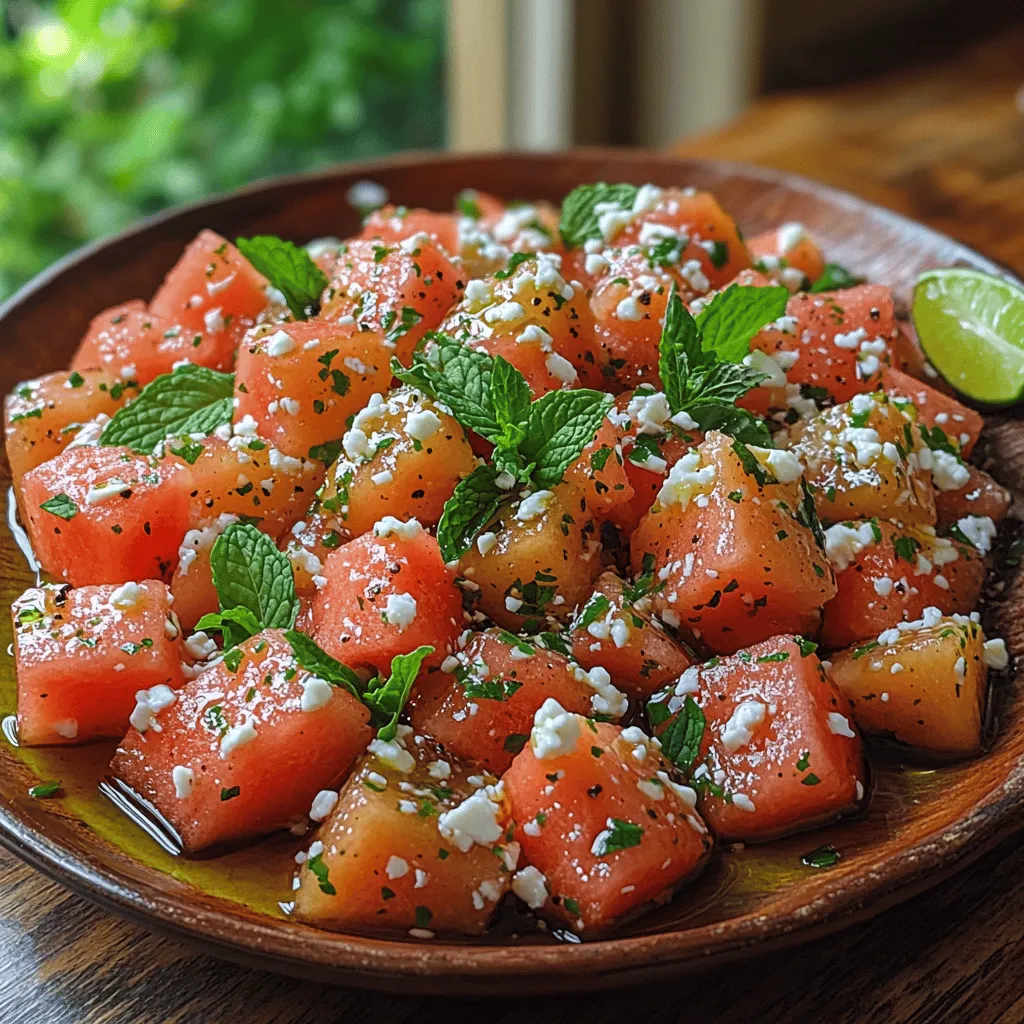 Salads play a pivotal role in a healthy diet, offering a vibrant array of flavors, textures, and nutrients. As the summer sun shines brightly, light and refreshing salads take center stage, providing not only a burst of flavor but also a cool respite from the heat. Among the myriad of salad options, the Watermelon Feta Mint Salad stands out as a quintessential summer dish, combining the sweetness of juicy watermelon, the creaminess of feta cheese, and the invigorating flavor of fresh mint. This delightful trio creates a harmonious balance of sweet, salty, and fresh notes that tantalizes the taste buds.
