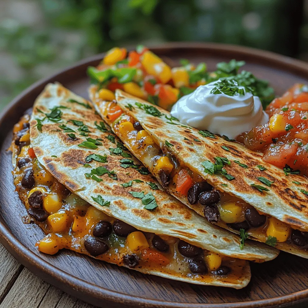 Quesadillas are a beloved staple in many households, celebrated for their simplicity and versatility. Originating from Mexico, these delightful treats can be customized in countless ways, making them a perfect canvas for various fillings, from meats to vegetables. Among the myriad of options, Spicy Black Bean & Corn Quesadillas stand out as a delicious vegetarian choice that combines robust flavors with satisfying textures. The harmony between spicy black beans, sweet corn, and melted cheese creates a mouthwatering experience that delights the taste buds.