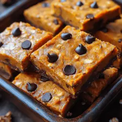 In the world of healthy snacking, few treats can rival the delightful combination of flavors and textures found in Pumpkin Chocolate Chip Oat Bars. These bars are not just easy to make; they are also packed with nutrients, making them an excellent choice for breakfast, a mid-day snack, or even a guilt-free dessert. With the rich essence of pumpkin intertwined with the sweetness of chocolate chips, this recipe celebrates the cozy flavors of fall while remaining versatile enough to enjoy year-round.