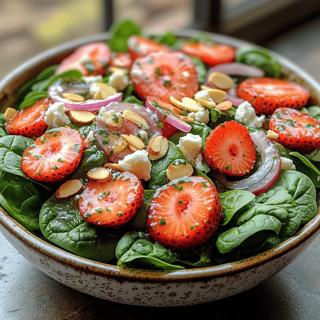 If you’re seeking a salad that bursts with flavor and color while also providing a healthy dose of nutrients, look no further than the Berry Bliss Spinach Salad. This vibrant dish is more than just a side; it can easily stand alone as a light lunch or serve as a refreshing accompaniment to any dinner. The combination of sweet strawberries, creamy feta cheese, and crunchy nuts creates a perfect balance of textures and tastes, making it a delightful addition to your meal rotation.