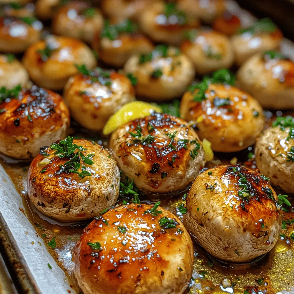 The appeal of Savory Garlic Herb Roasted Mushrooms lies in their simplicity and depth of flavor. The dish is straightforward to prepare yet results in a gourmet experience that feels special. Roasting mushrooms brings out their natural sweetness while creating a slightly crispy exterior that contrasts beautifully with their tender interiors. The addition of garlic and herbs not only enhances the mushrooms' flavor but also adds an enticing aroma to your kitchen, making it a fragrant and inviting space.