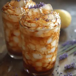 Delve into the enchanting world of floral flavors with our Ice Cold Lavender Cream Sippers. This refreshing beverage combines the richness of cream with the delicate essence of lavender, offering a unique twist to your summer drink repertoire. As the weather warms up, these sippers emerge as the perfect solution to both quench your thirst and add an elegant touch to any occasion. Whether you're hosting a garden party or enjoying a quiet afternoon at home, this recipe is sure to impress with its visually stunning presentation and delightful taste.
