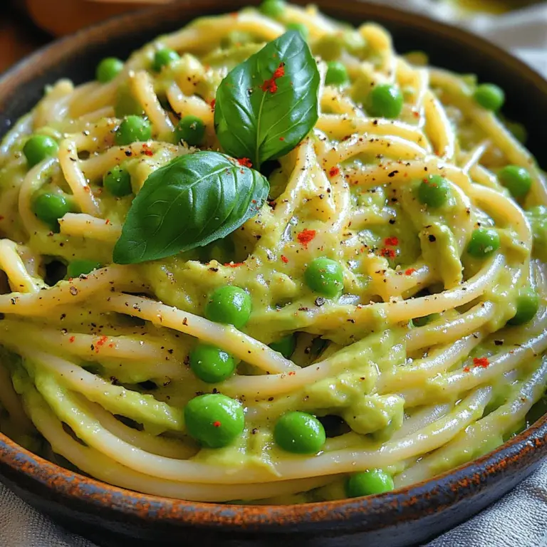 To truly appreciate the creamy avocado pasta with peas, let’s take a closer look at each ingredient that plays an essential role in this delightful recipe.