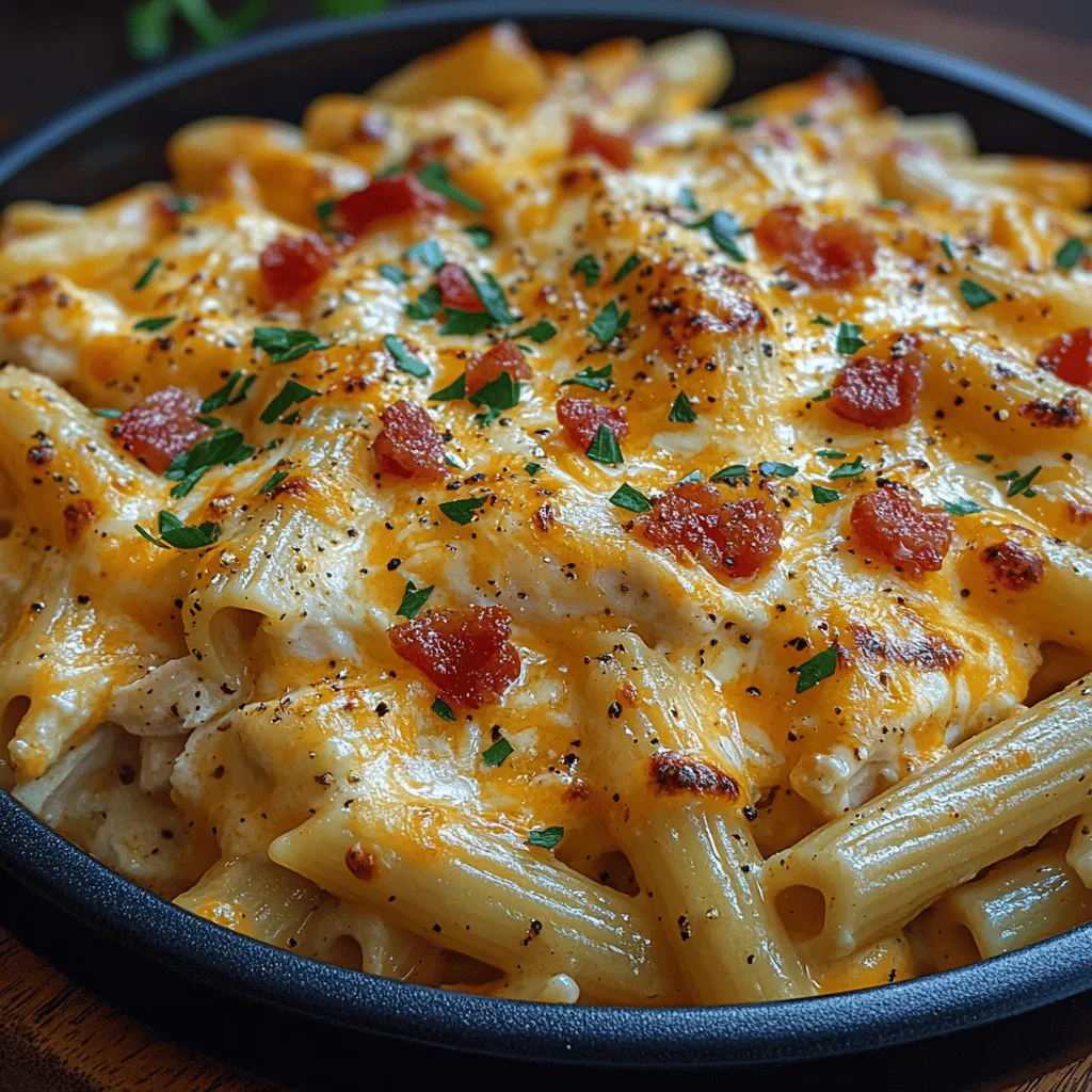 To create a mouthwatering Creamy Chicken Bacon Ranch Pasta Bake, it’s essential to know the role of each ingredient that contributes to its unique taste and texture. Here’s a closer look at what you’ll need:
