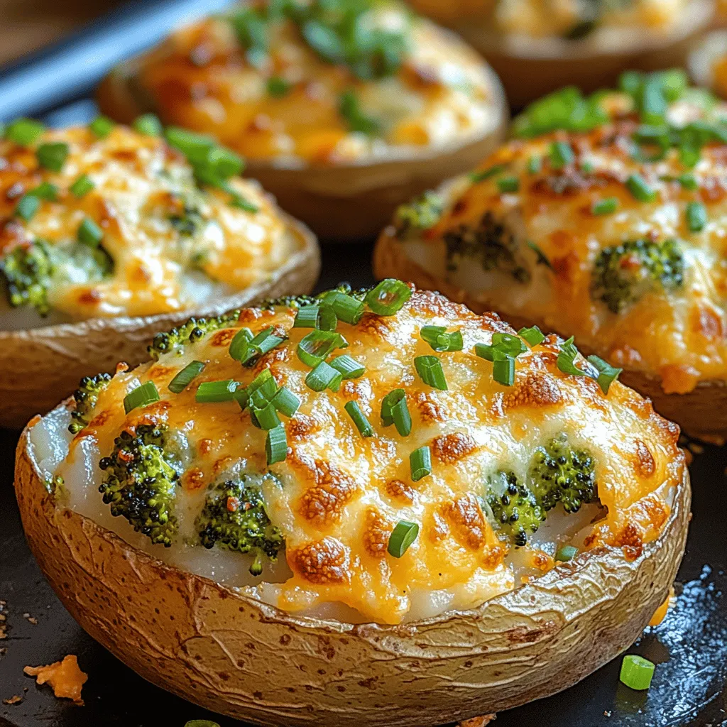 If you're on the hunt for a dish that perfectly marries comfort with nutrition, look no further than Cheesy Broccoli Bliss Baked Potatoes. This delightful recipe takes the humble baked potato and elevates it to new heights with a rich, creamy filling that features the vibrant flavors of fresh broccoli and gooey cheese. The combination of textures—from the fluffy potato skin to the crunchy broccoli and velvety cheese—creates a satisfying experience that is sure to please your taste buds and fill your belly.