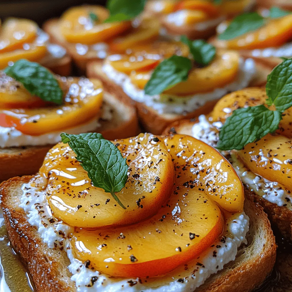 In recent years, toast recipes have surged in popularity, becoming a culinary canvas for creative and delicious combinations. From savory toppings to sweet spreads, the versatility of toast makes it a favored choice for breakfast, brunch, or even a light snack. Among the myriad of toast options, Peach Honey Ricotta Toast stands out as a delightful and fresh choice. This recipe combines the sweetness of perfectly ripe peaches, the creamy texture of ricotta cheese, and a hint of honey, creating a harmonious balance of flavors that is sure to please any palate.