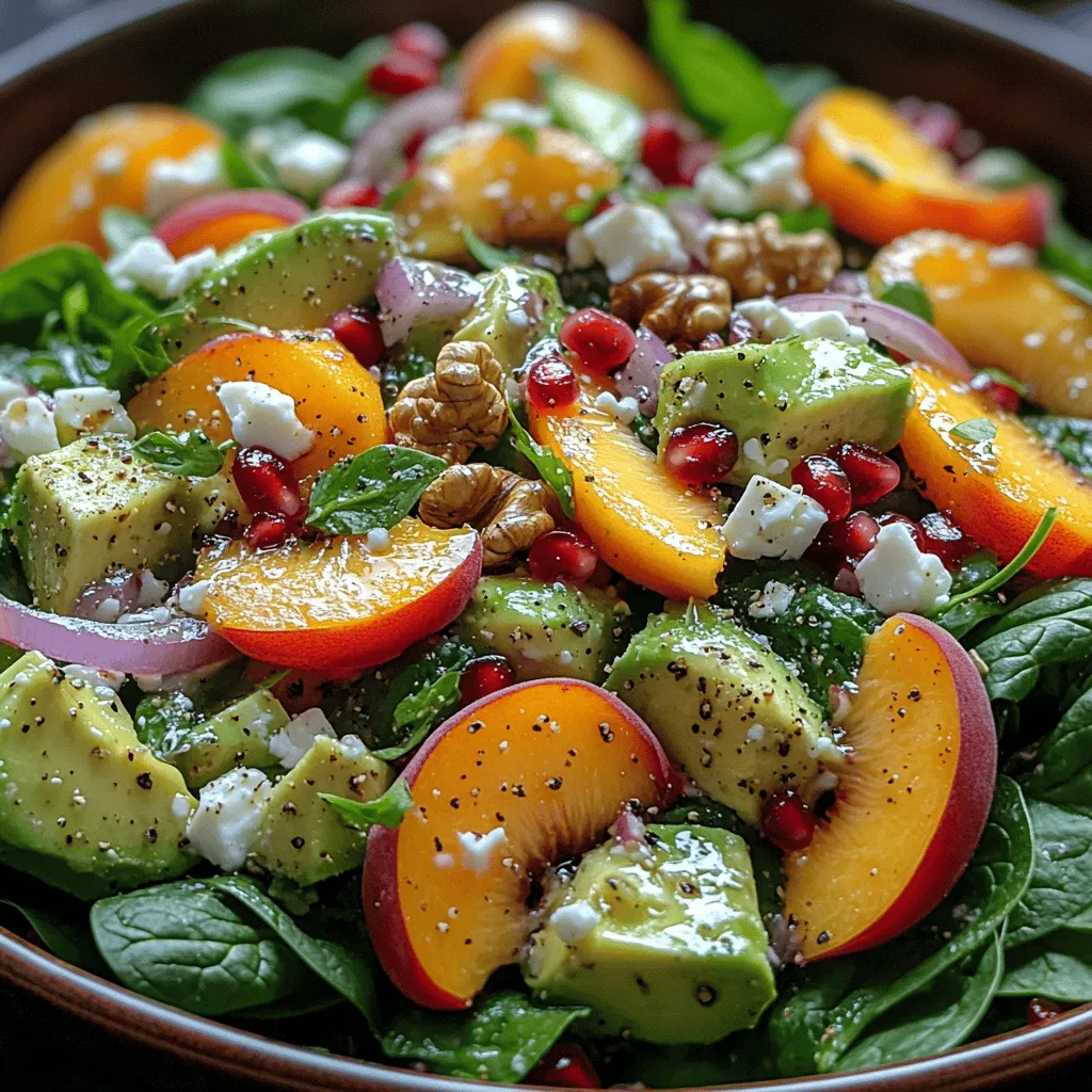As the seasons change and summer approaches, there's nothing quite like a refreshing salad to complement the warm weather. The Refreshing Avocado Peach Spinach Salad stands out as a vibrant dish that not only tantalizes the taste buds but also provides a myriad of health benefits. This salad combines the creamy richness of avocados, the sweet juiciness of peaches, and the crisp freshness of spinach, creating a delightful harmony of flavors and textures that is both satisfying and nourishing.