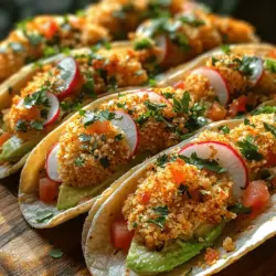 Crispy Panko Avocado Tacos are an innovative and mouthwatering twist on the classic taco. These tacos offer a delightful combination of textures, with the creamy, rich avocado nestled within a crunchy, golden panko breadcrumb coating. The contrast between the silky-smooth filling and the crispy exterior creates a satisfying culinary experience that is sure to impress both family and friends. Whether you're a seasoned cook or a kitchen novice, this recipe will guide you through the process of creating these delectable tacos from scratch, ensuring you achieve restaurant-quality results right at home.