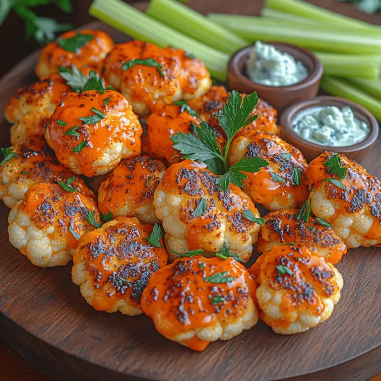To achieve perfectly seasoned crispy cauliflower buffalo wings, mixing your dry ingredients thoroughly is crucial. A well-balanced blend of spices not only enhances the flavor but also ensures that every bite is equally delicious. Start by combining all-purpose flour, garlic powder, onion powder, smoked paprika, salt, and pepper in a large mixing bowl. Ensure that you whisk these ingredients together until they are fully incorporated. This uniformity will help the batter adhere evenly to the cauliflower, resulting in consistent flavor throughout.