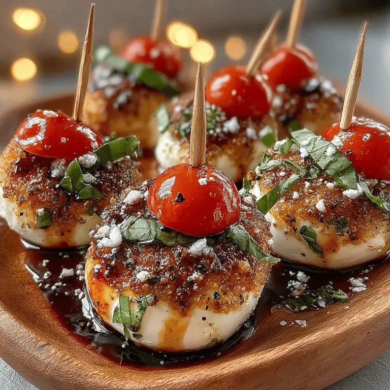 Caprese salad has long been celebrated as a quintessential Italian dish, renowned for its simple yet vibrant combination of fresh ingredients. Originating from the island of Capri, this salad traditionally features ripe tomatoes, creamy mozzarella, fresh basil, a drizzle of olive oil, and a sprinkle of salt. Its appeal lies in the harmonious blend of flavors and the bright colors that evoke the essence of the Mediterranean. However, as culinary creativity evolves, so do traditional recipes. Enter the Mini Caprese Bites Delight—a delightful, bite-sized rendition that retains all the flavors of the classic while offering a fun and convenient way to enjoy this beloved salad.