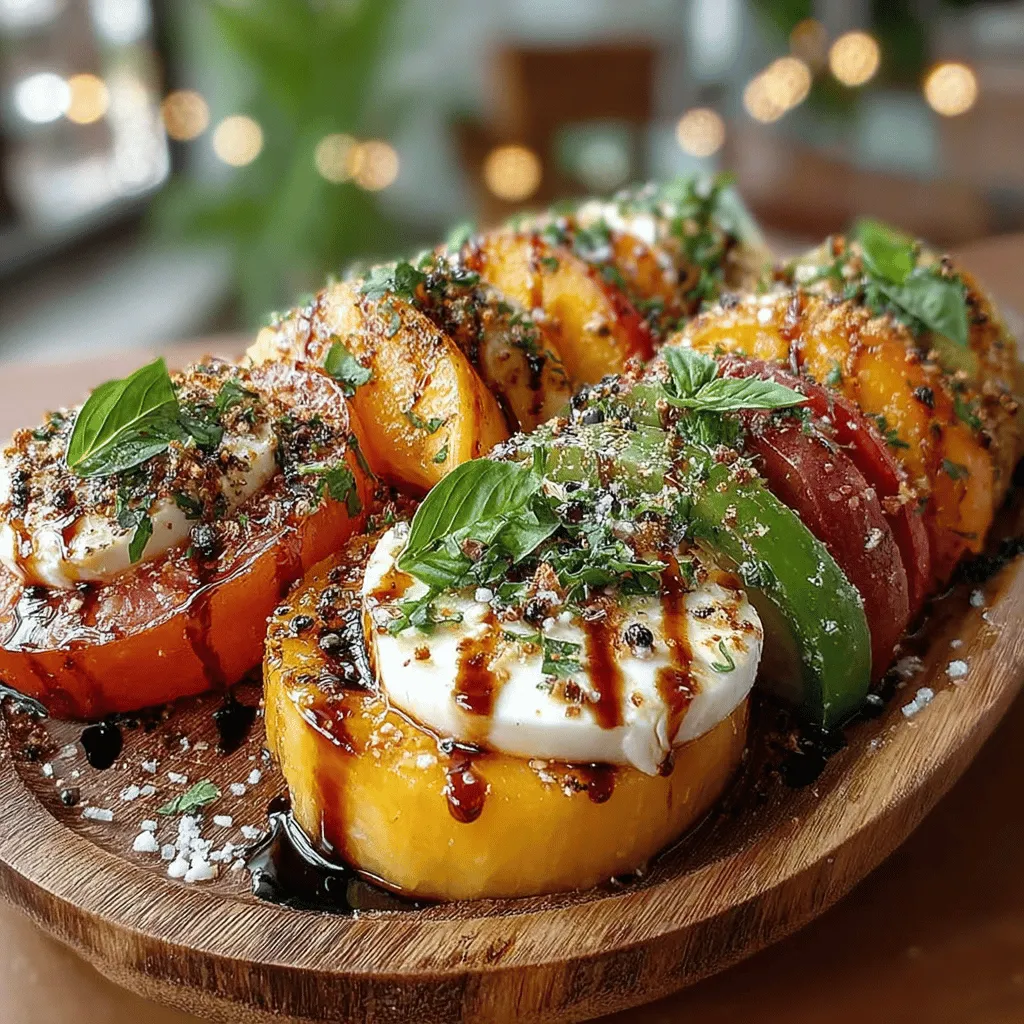 As the sun shines brightly and the days grow longer, summer beckons us to embrace its bounty with vibrant and refreshing dishes. Among the myriad of summer salads, the Caprese salad stands out as a staple that embodies the essence of the season. Originating from Italy, this simple yet elegant dish traditionally features fresh mozzarella, ripe tomatoes, and fragrant basil, all drizzled with olive oil and balsamic vinegar. However, as we embrace the seasonal produce available during the warmer months, there’s no better time to introduce a delightful variation: the Sweet Summer Peach Caprese Salad.