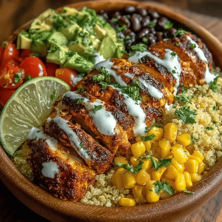 In the world of healthy eating, few dishes can match the vibrant flavors and nutritional benefits of Zesty Chipotle Chicken Quinoa Bowls. This recipe is not just a meal; it's an experience that brings together the smokiness of chipotle chicken, the nutty texture of quinoa, and the freshness of colorful vegetables. Perfect for lunch or dinner, these bowls are a delicious way to nourish your body while satisfying your taste buds.