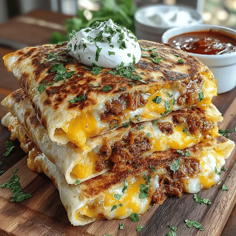 Achieving the perfect Spicy Sriracha Tuna Melt Quesadilla hinges on how you layer your ingredients. An even distribution of the tuna mixture and cheese ensures that every bite is packed with flavor and texture. Start with a generous dollop of the spicy tuna mixture, spreading it across the tortilla, leaving about half an inch around the edges. This prevents overflow and allows the quesadilla to seal properly. Next, sprinkle a layer of shredded cheese over the tuna. Opt for a blend of cheeses, such as Monterey Jack for smooth melting properties and sharp cheddar for a kick of flavor. The cheese not only binds the filling but also adds creaminess, which is crucial for a satisfying quesadilla.