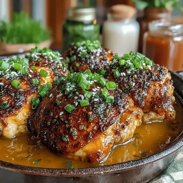 To create the perfect Sweet & Sticky Honey Garlic Roasted Chicken Thighs, it’s essential to understand the role of each ingredient in contributing to the overall flavor and texture of the dish. Here’s a closer look at the primary ingredients that make this recipe shine.