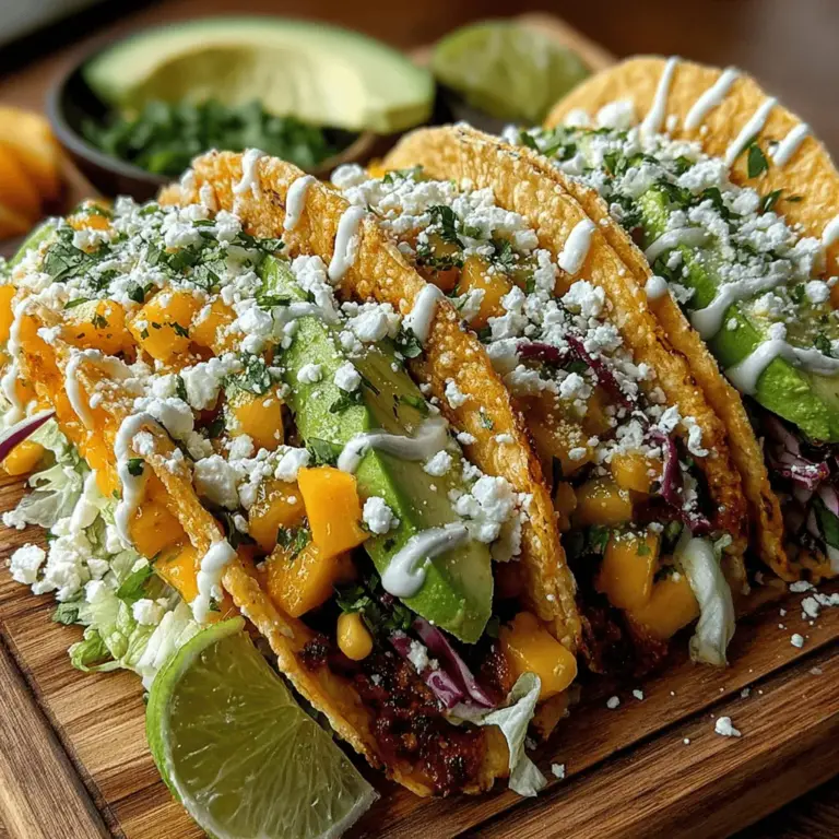 As the sun shines brightly and the days grow longer, there's no better time to indulge in vibrant, refreshing flavors that embody the spirit of summer. Enter the Tropical Bliss Mango Tacos—a delightful fusion of sweet, tangy, and savory elements that not only tantalize your taste buds but also nourish your body. This recipe brings together the best of tropical ingredients, making it a perfect choice for summer dining, gatherings, or simply a delightful weeknight meal. With its colorful presentation and bright flavors, these tacos are sure to impress anyone at your table.