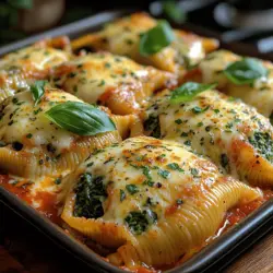 Cheesy Spinach Stuffed Shells is a dish that encapsulates the essence of comfort food, merging the creamy richness of cheese with the vibrant, nutrient-dense benefits of spinach. This delightful meal is not only a feast for the senses but also a practical option for families, busy professionals, and anyone in search of a satisfying dish that can be whipped up with relative ease. Whether you're preparing a cozy weeknight dinner or planning for a gathering with friends and family, this recipe promises to deliver a heartwarming experience that everyone will adore.