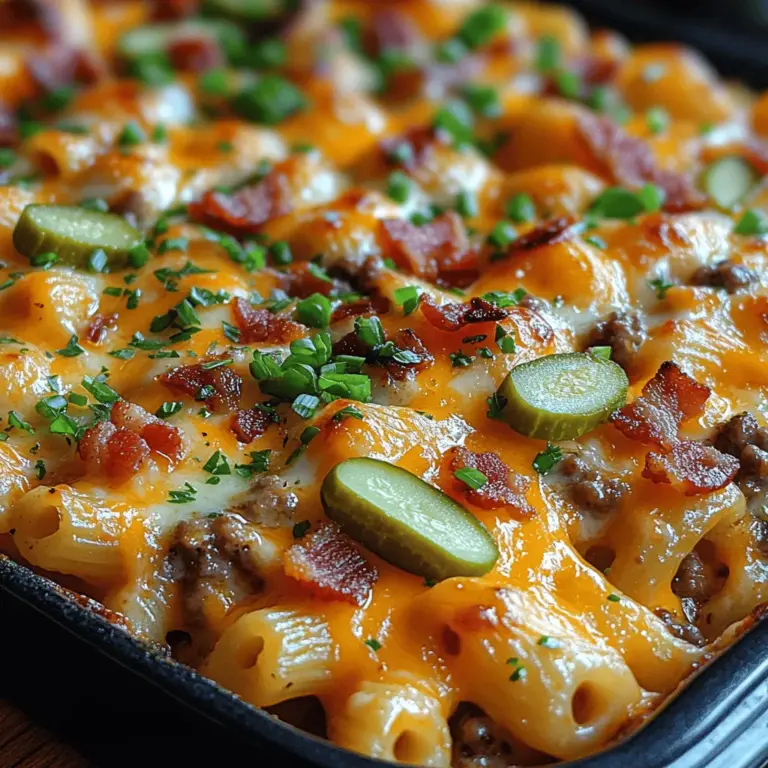 In today's fast-paced world, finding time to prepare a delicious and hearty meal can be quite a challenge. With busy schedules and the demands of everyday life, many families are on the lookout for meals that are not only quick to make but also satisfying and enjoyable for everyone at the table. Enter the Bacon Bliss Cheeseburger Casserole, a dish that combines the beloved flavors of a classic cheeseburger with the convenience of a one-pan casserole. This comforting recipe brings together layers of savory ground beef, crispy bacon, and gooey cheese, resulting in a hearty meal that is sure to please both kids and adults alike.