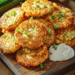 Zucchini fritters are a delightful and versatile dish that has captured the hearts of home cooks and food enthusiasts alike. With their crispy exterior and cheesy interior, these fritters provide a unique blend of textures that makes them irresistible. Whether served as an appetizer, a snack, or a side dish, crispy cheesy zucchini fritters offer a satisfying flavor experience that can complement a wide variety of meals. Their adaptability makes them a perfect choice for casual gatherings, family dinners, or even a quick weeknight treat.