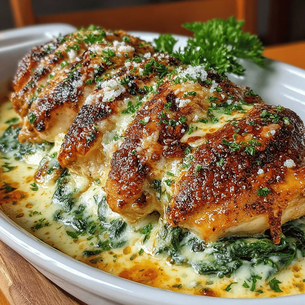 If you're looking for a dish that evokes warmth and comfort, look no further than Creamy Garlic Chicken & Spinach Bake. This delightful recipe combines tender chicken, vibrant spinach, and a luscious, creamy garlic sauce, making it the perfect choice for family dinners and gatherings. The appeal of this dish lies not only in its rich flavors but also in its versatility; whether served with a side of crusty bread, over a bed of rice, or simply enjoyed on its own, it promises a satisfying meal that everyone will love.