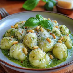 Creamy Basil Pesto Gnocchi Delights is a dish that celebrates the harmony of flavors and textures, combining tender, pillowy gnocchi with a rich, aromatic basil pesto. This recipe offers a delectable experience for both novice cooks and seasoned chefs alike, making it an ideal option for family dinners, casual gatherings, or a cozy night in. The appeal of this dish lies not only in its taste but also in its ability to evoke feelings of comfort and warmth, reminiscent of cherished meals shared with loved ones.