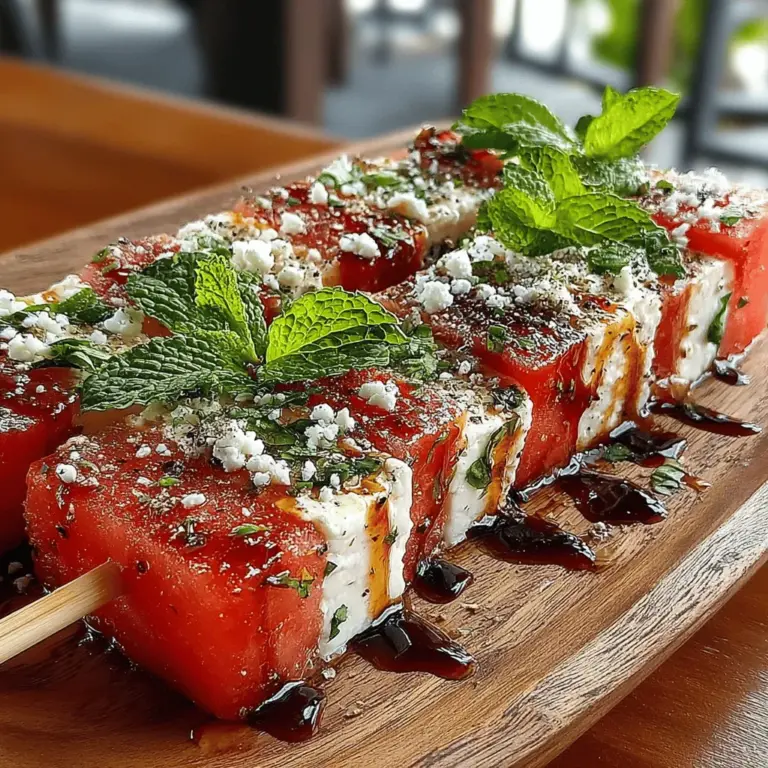 As the days grow longer and the sun shines brighter, summer invites us to relish in the joy of outdoor gatherings, picnics, and barbecues. During this vibrant season, appetizers take center stage, offering a refreshing start to any meal. Among these culinary delights, the Watermelon Feta Delight Skewers stand out as a beautiful and easy-to-make dish that perfectly captures the essence of summer. With their striking colors and delightful combination of flavors, these skewers are not only visually appealing but also embody the spirit of light, healthy eating.