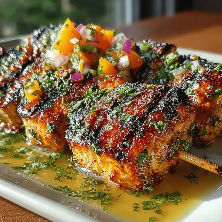 At the heart of this recipe are boneless, skinless chicken breasts. This cut of meat is favored for its versatility and health benefits. Rich in protein and low in fat, boneless, skinless chicken breasts provide a hearty base for the skewers while ensuring that the dish remains light and healthy. Additionally, this cut cooks quickly on the grill, allowing for a tender and juicy result when prepared correctly.
