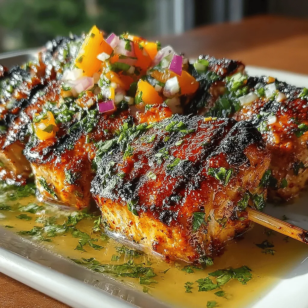 At the heart of this recipe are boneless, skinless chicken breasts. This cut of meat is favored for its versatility and health benefits. Rich in protein and low in fat, boneless, skinless chicken breasts provide a hearty base for the skewers while ensuring that the dish remains light and healthy. Additionally, this cut cooks quickly on the grill, allowing for a tender and juicy result when prepared correctly.