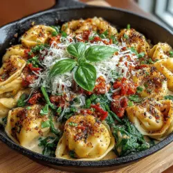 In the realm of quick yet delectable meals, the Tuscan Tortellini Skillet with Sun-Dried Tomatoes stands out as a favorite. This one-pan dish seamlessly combines the creamy richness of a savory sauce with the tangy sweetness of sun-dried tomatoes and the vibrant freshness of spinach. It is ideal for both busy weeknights and special occasions when you want to impress without spending hours in the kitchen. With minimal preparation and cooking time, you can recreate a restaurant-quality meal in the comfort of your own home.