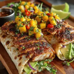 Tropical Delight: Grilled Chicken Mango Salsa Wraps
