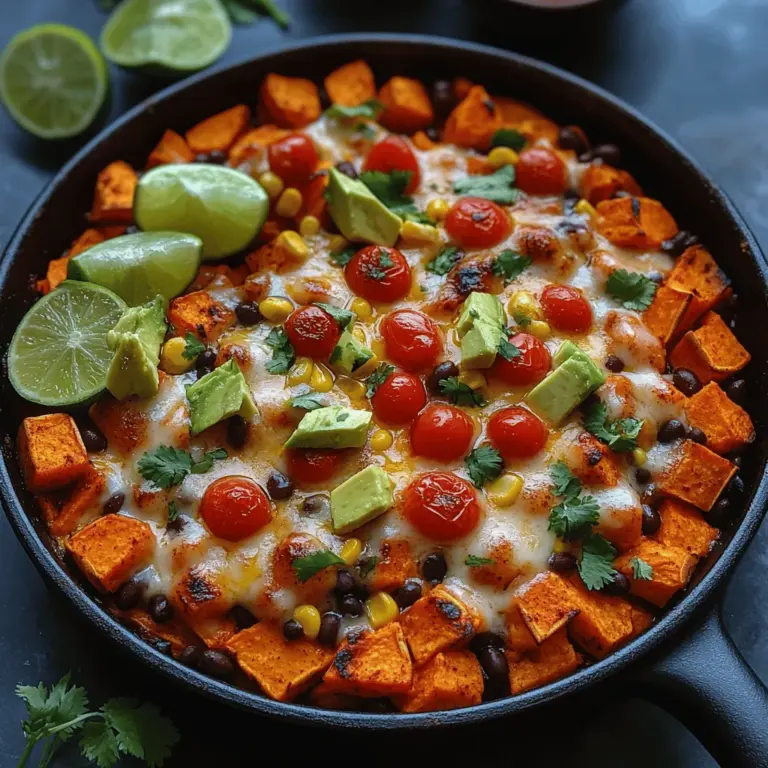 In the realm of comfort food, nachos reign supreme, but they often come with a hefty dose of calories and less-than-ideal nutritional value. Enter the Sweet Potato Nacho Skillet, a delightful twist on the classic nacho experience that promises not only to satisfy your cravings but also to nourish your body. This vibrant dish combines the rich, creamy texture of sweet potatoes with the bold flavors of traditional nacho toppings, creating a meal that's as wholesome as it is delicious.