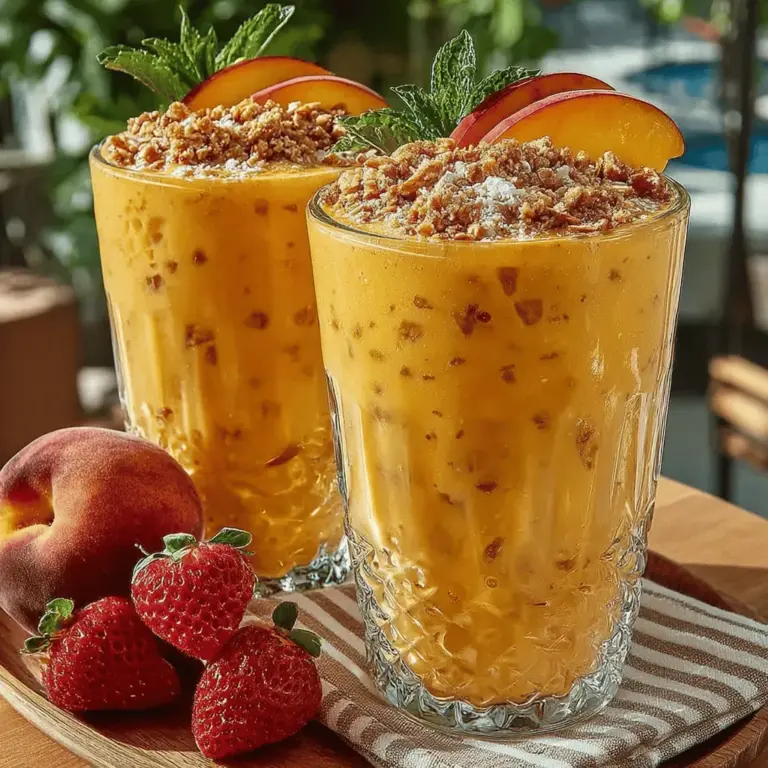 As the days grow longer and the sun shines brighter, summer invites us to indulge in refreshing beverages that embody the essence of the season. Whether lounging by the pool, enjoying a picnic in the park, or simply seeking a cool treat on a sweltering day, a vibrant smoothie can be the perfect companion. One standout recipe that captures the flavors of summer is the Summer Bliss Peach Cobbler Smoothie. This delightful drink masterfully combines the sweet, juicy taste of fresh peaches with a creamy texture, making it not only delicious but also a nutritious option for those warm summer days.